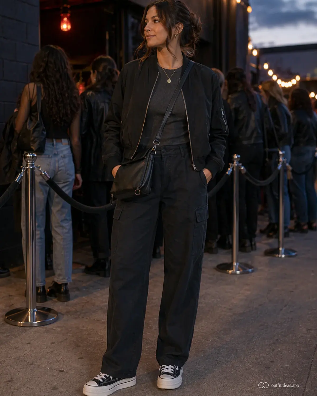 concert outfit ideas easy day outfit with full outfit styling, practical footwear, and scene-ready accessories