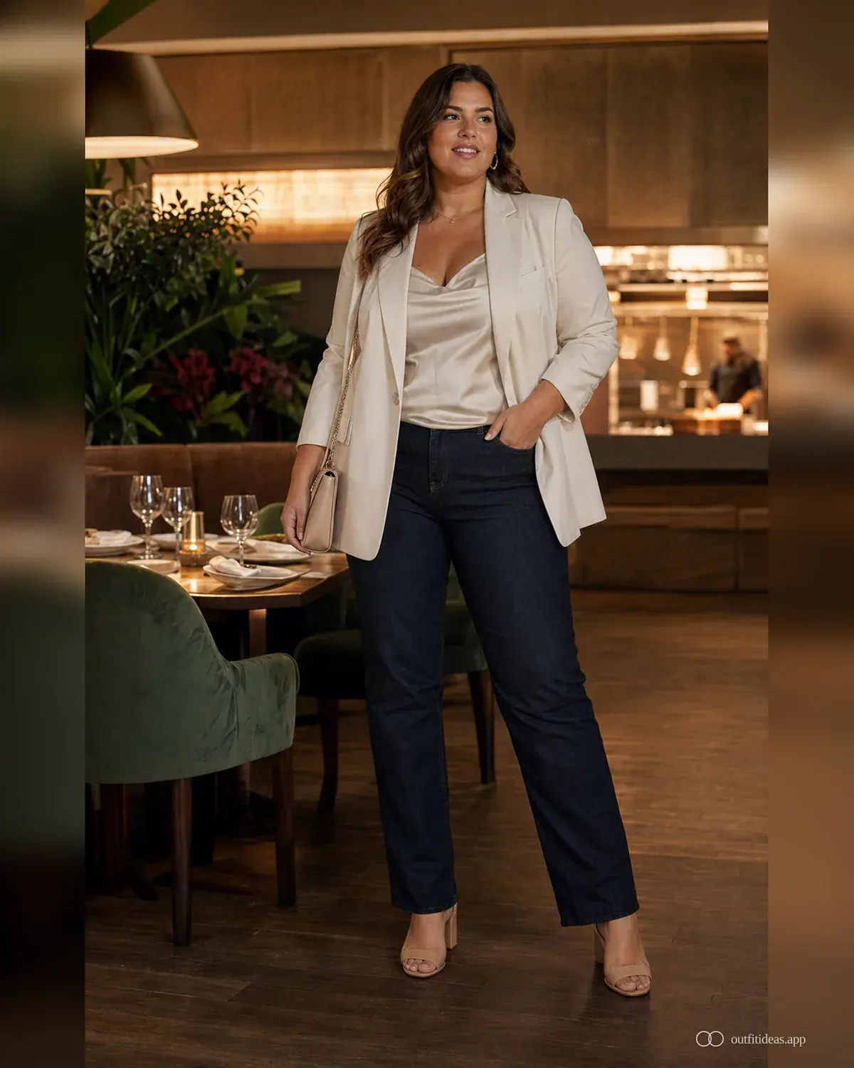 date night outfit ideas soft contrast look with a complete outfit, practical shoes, and scene-ready accessories
