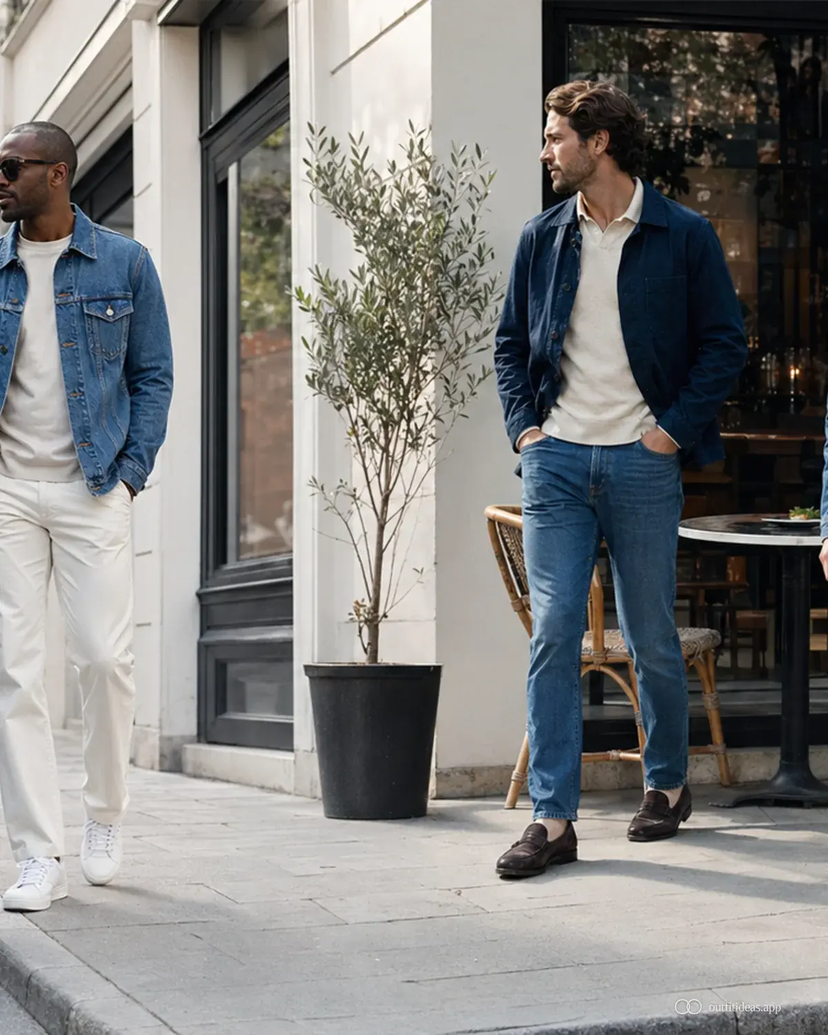 denim outfit ideas hero image with a complete outfit, practical shoes, and scene-ready accessories