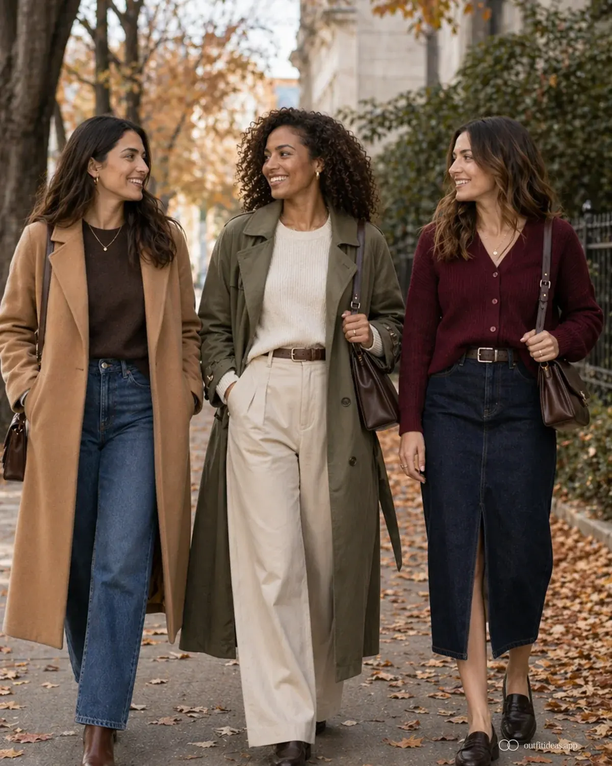 fall outfit ideas hero image with full outfit styling, practical footwear, and scene-ready accessories