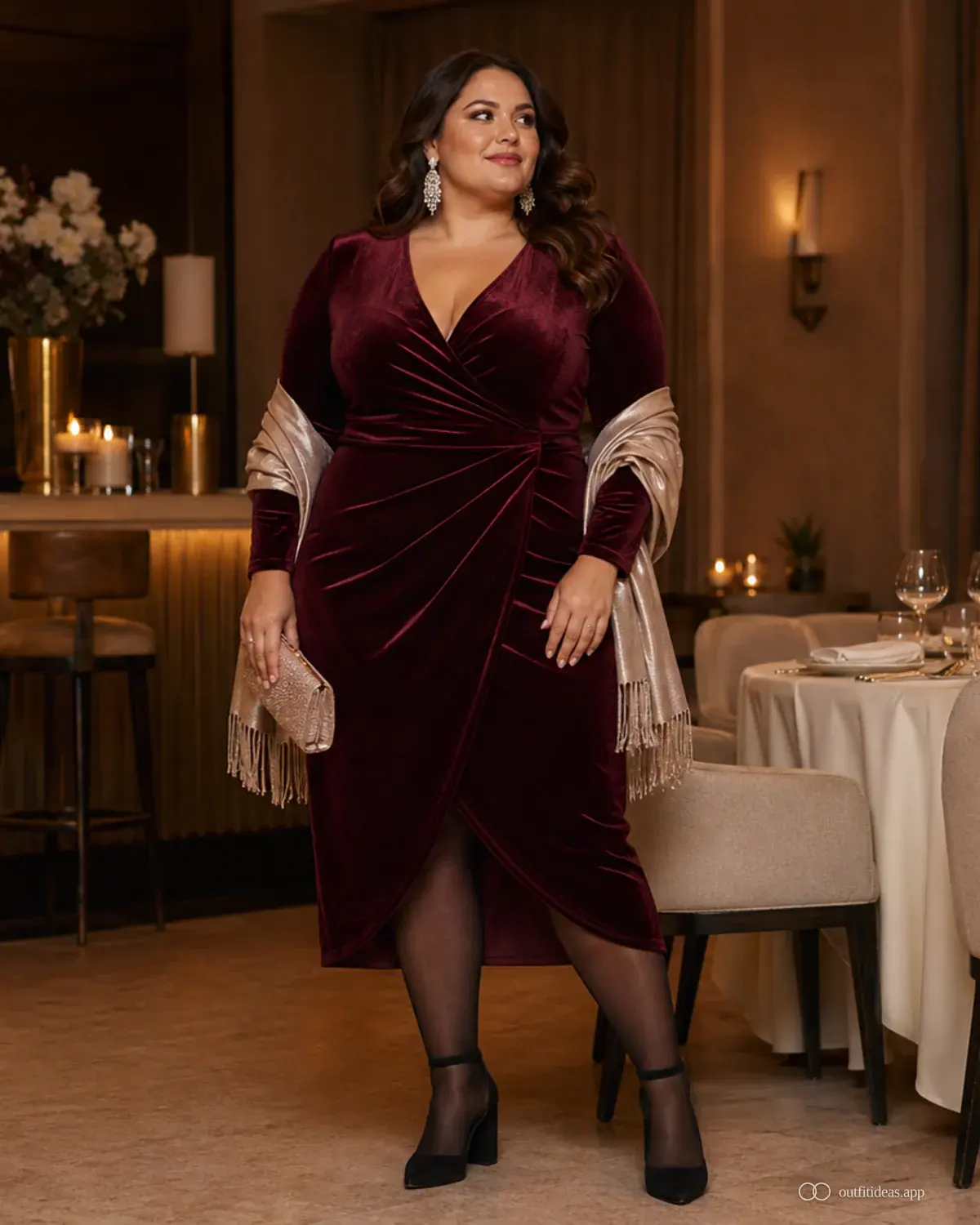 holiday outfit ideas easy repeat outfit with a complete outfit, practical shoes, and scene-ready accessories
