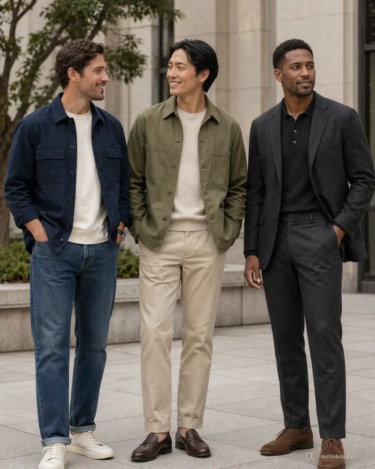 Outfit ideas for men — relaxed tailoring and structured shoe
