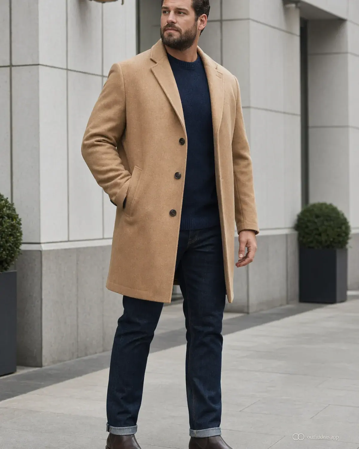 men outfit ideas weather-ready outfit with full outfit styling, practical footwear, and scene-ready accessories