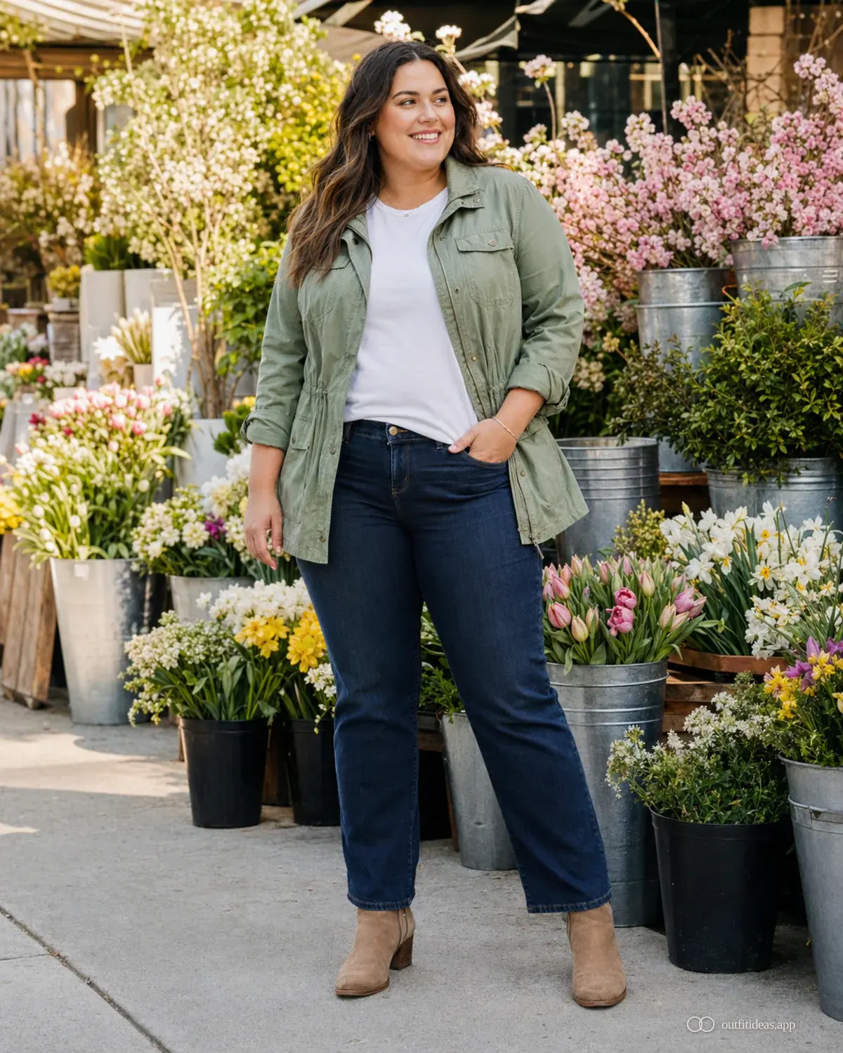 spring outfit ideas soft contrast look with a complete outfit, practical shoes, and scene-ready accessories