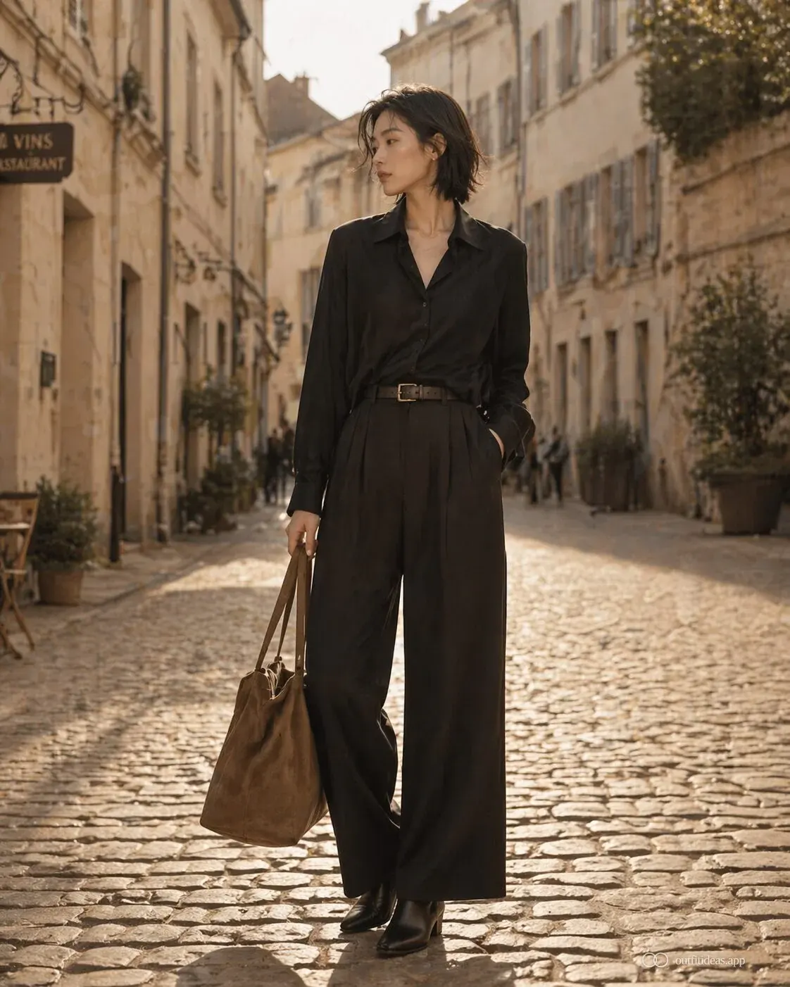 Cute date outfit with a soft cardigan, A-line skirt, mary jane shoes and a structured bag